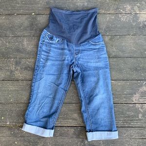 Maternity stretch denim jean capris